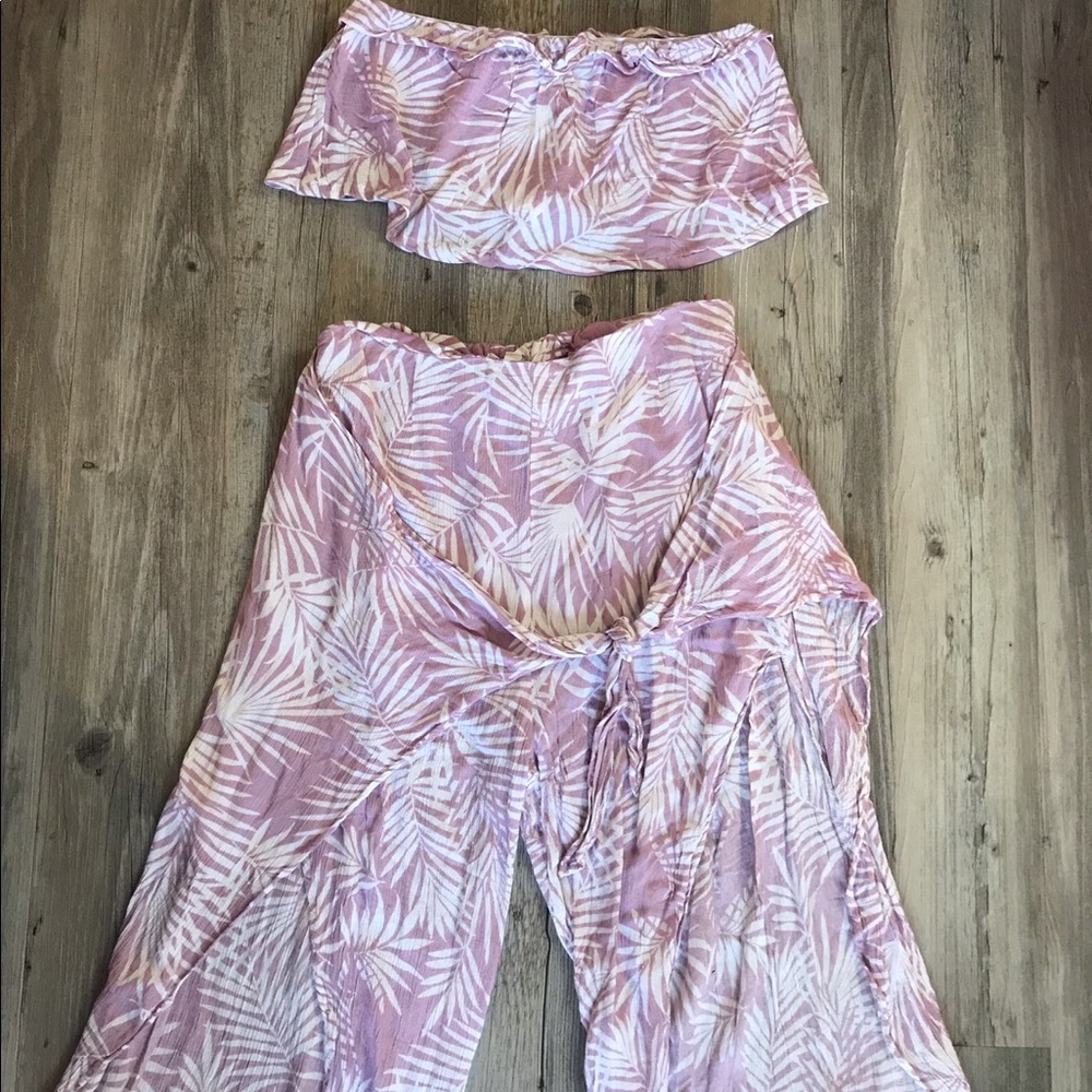 Cotton Candy LA two piece purple tropical set s/m